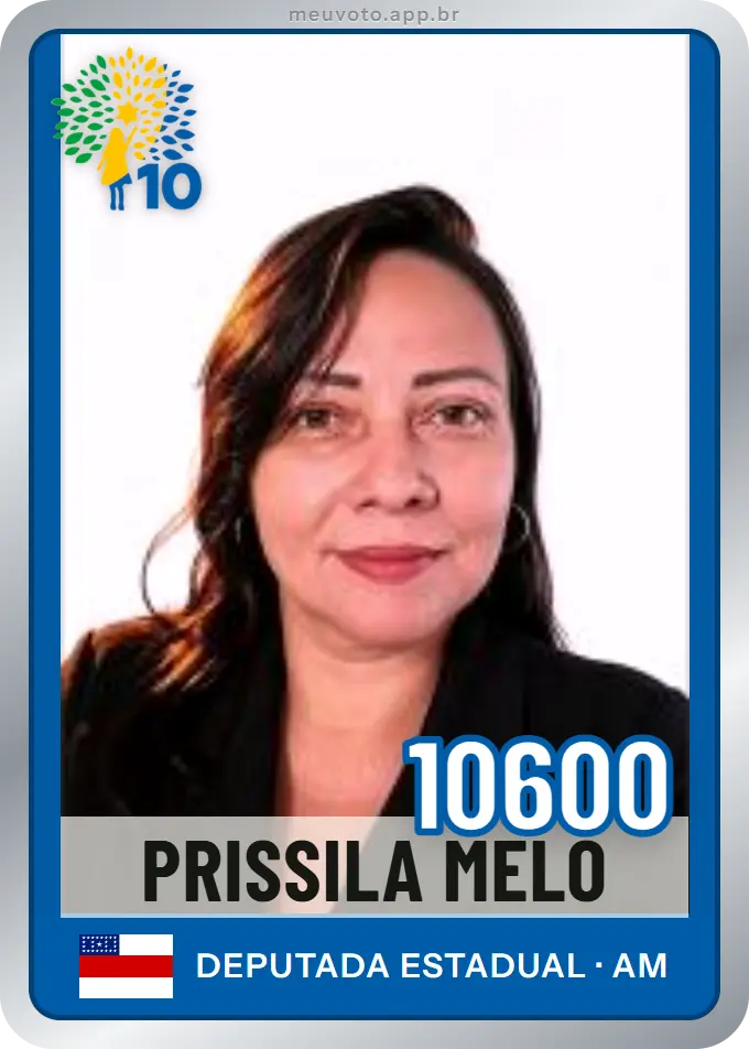 Carta de Prissila Melo, número 10600, Republicanos