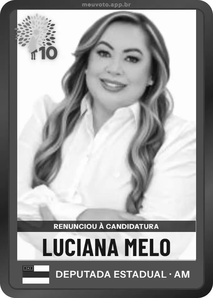 Carta de Luciana Melo, Republicanos. Renunciou à candidatura e não vai à urna.