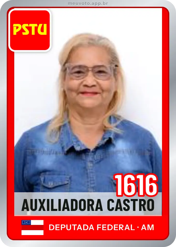 Carta de Auxiliadora Castro, número 1616, PSTU