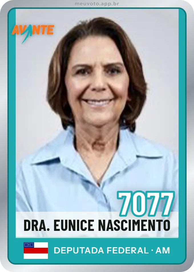Carta de Dra. Eunice Nascimento, número 7077, Avante