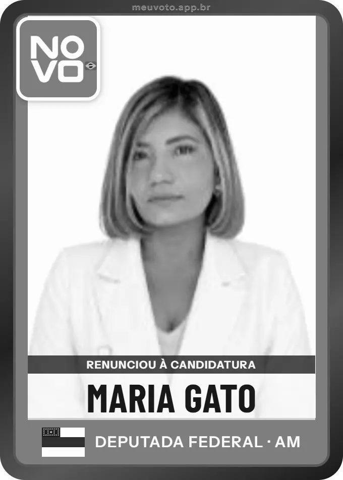 Carta de Maria Gato, Novo. Renunciou à candidatura e não vai à urna.