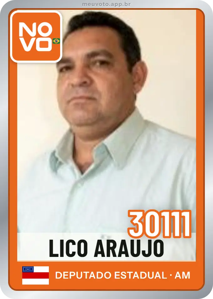 Carta de Lico Araújo, número 30111, Novo