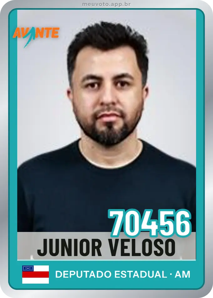Carta de Junior Veloso, número 70456, Avante