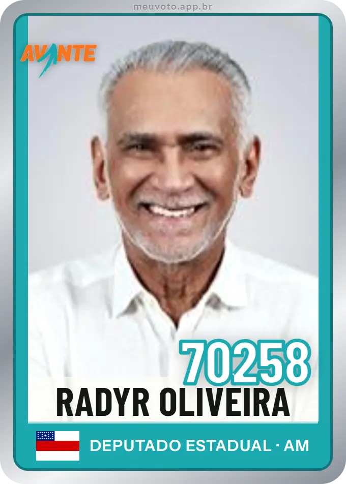 Carta de Radyr Oliveira, número 70258, Avante