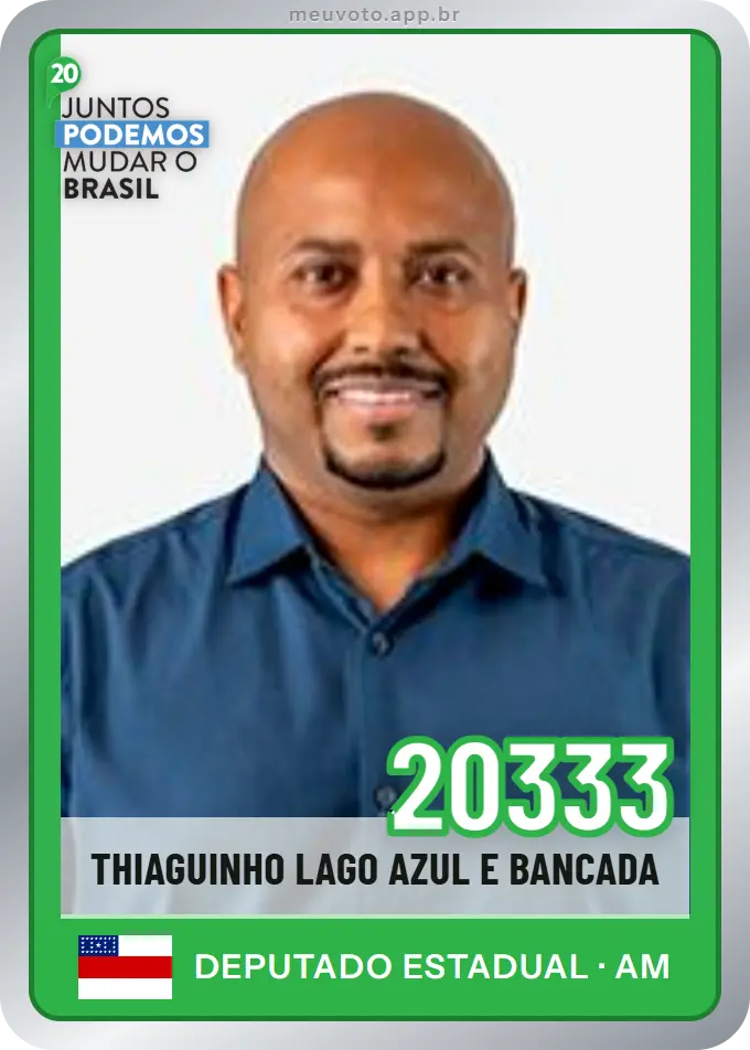 Carta de Thiaguinho Lago Azul e Bancada, número 20333, Podemos