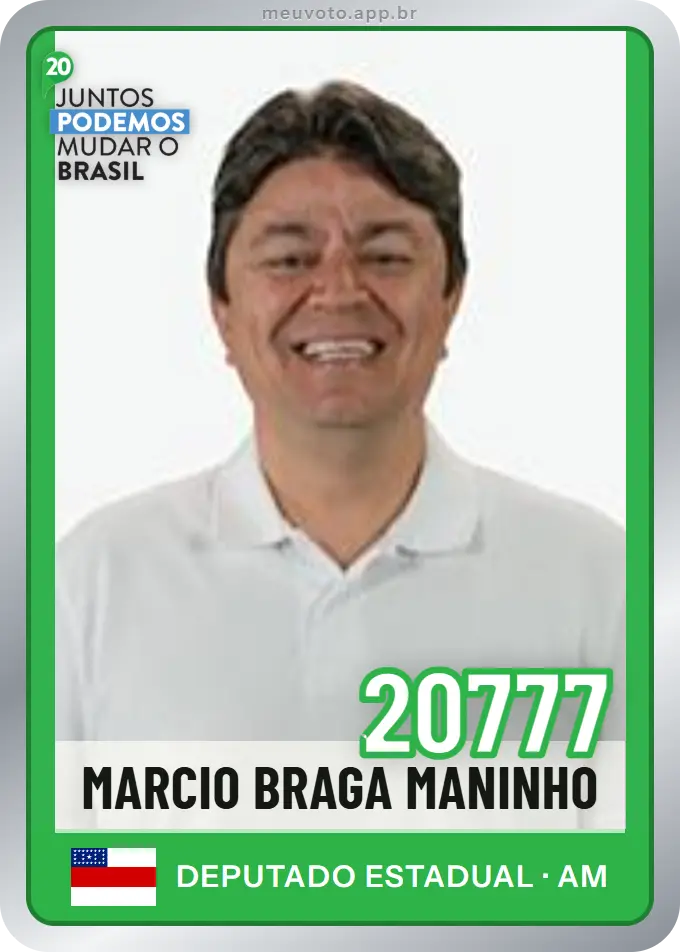 Carta de Marcio Braga Maninho, número 20777, Podemos