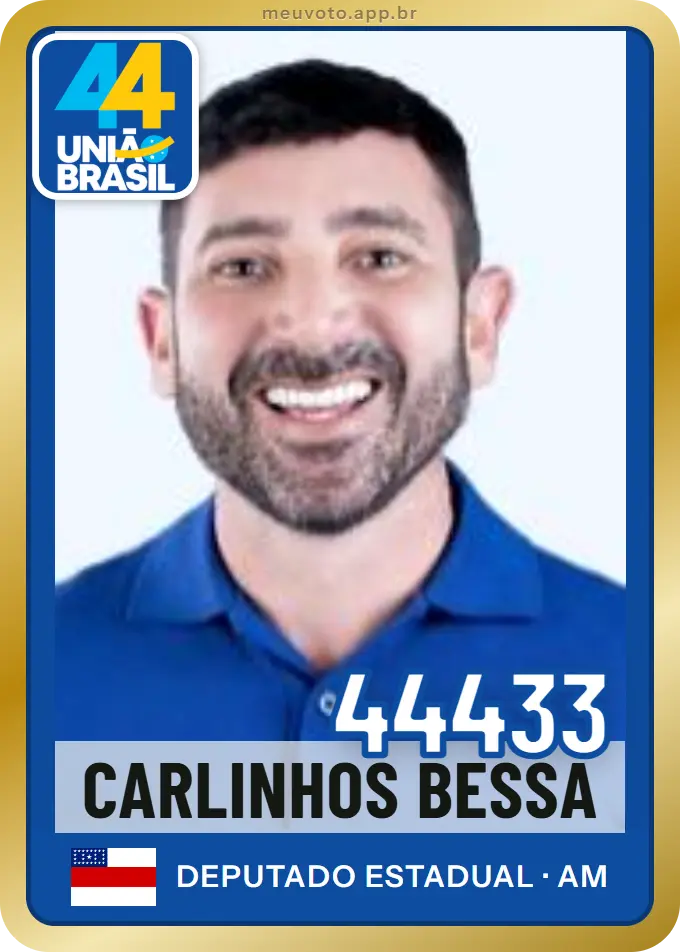 Carta de Carlinhos Bessa, número 44433, União