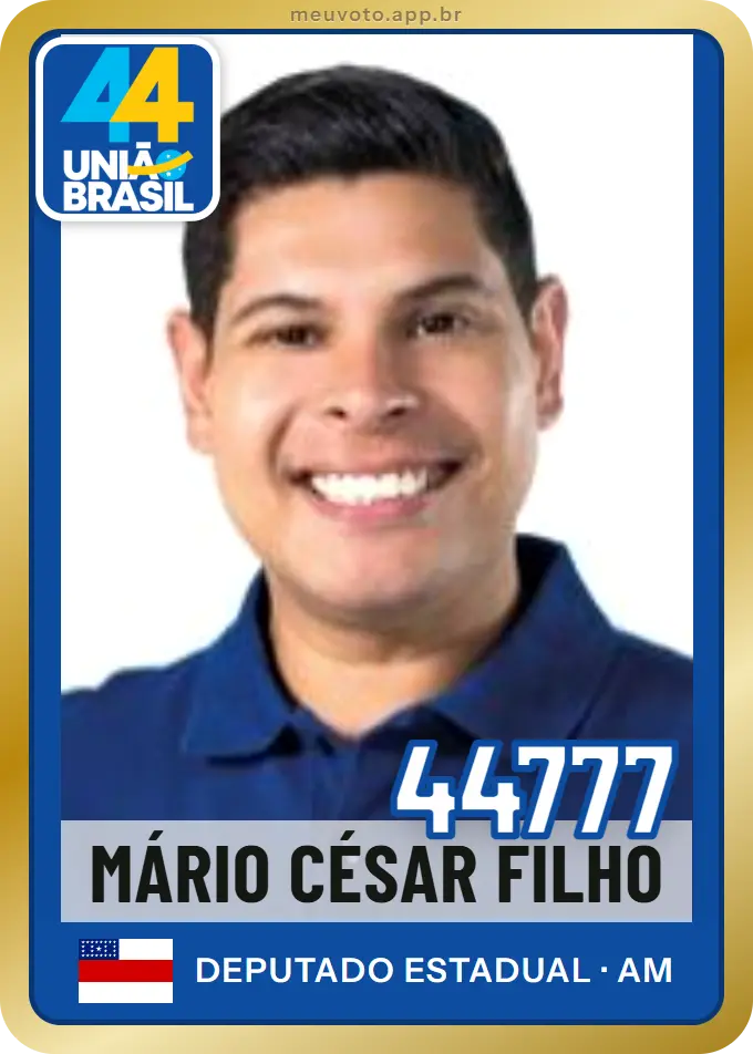 Carta de Mário César Filho, número 44777, União