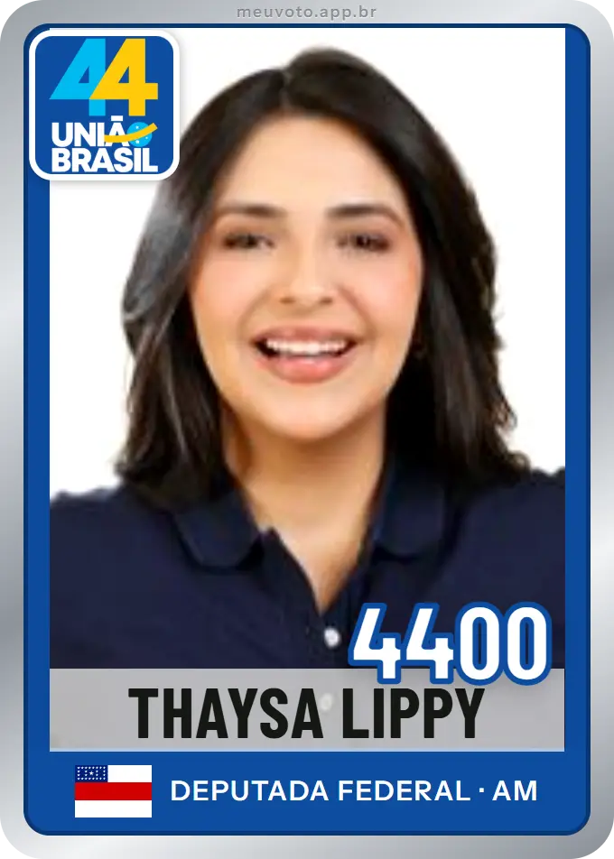 Carta de Thaysa Lippy, número 4400, União