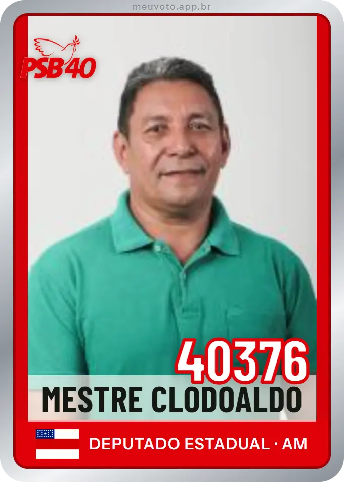 Carta de Mestre Clodoaldo, número 40376, PSB