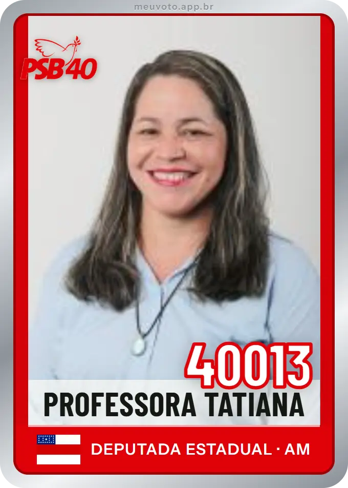 Carta de Professora Tatiana, número 40013, PSB
