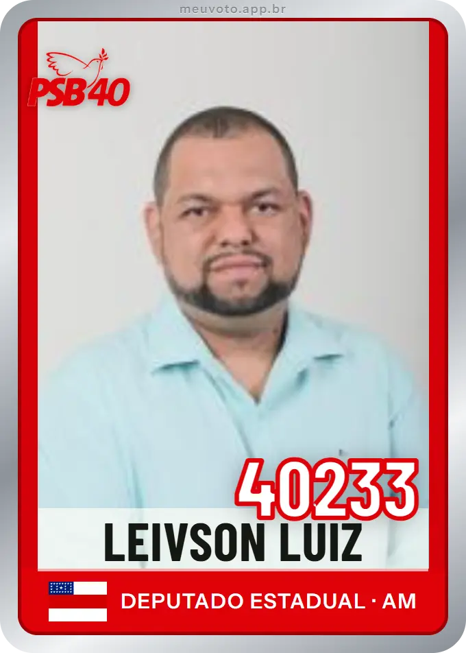 Carta de Leivson Luiz, número 40233, PSB