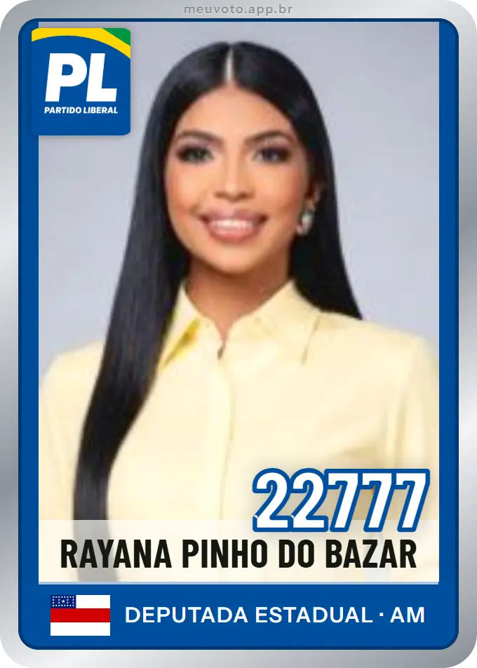 Carta de Rayana Pinho do Bazar, número 22777, PL