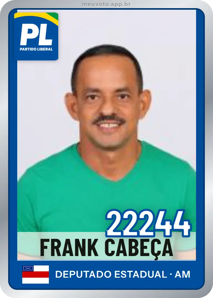 Carta de Frank Cabeça, número 22244, PL