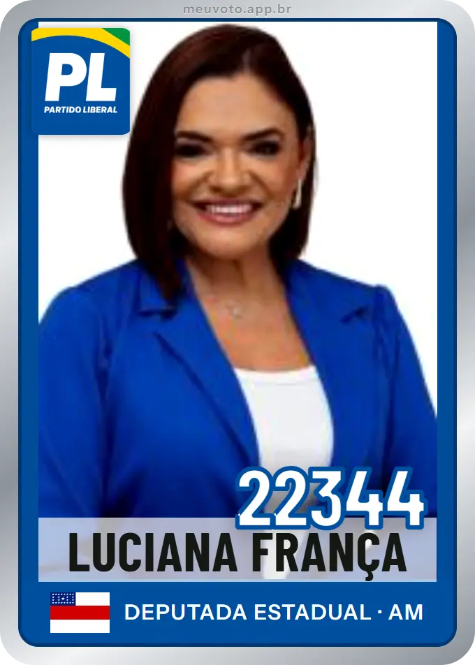 Carta de Luciana França, número 22344, PL