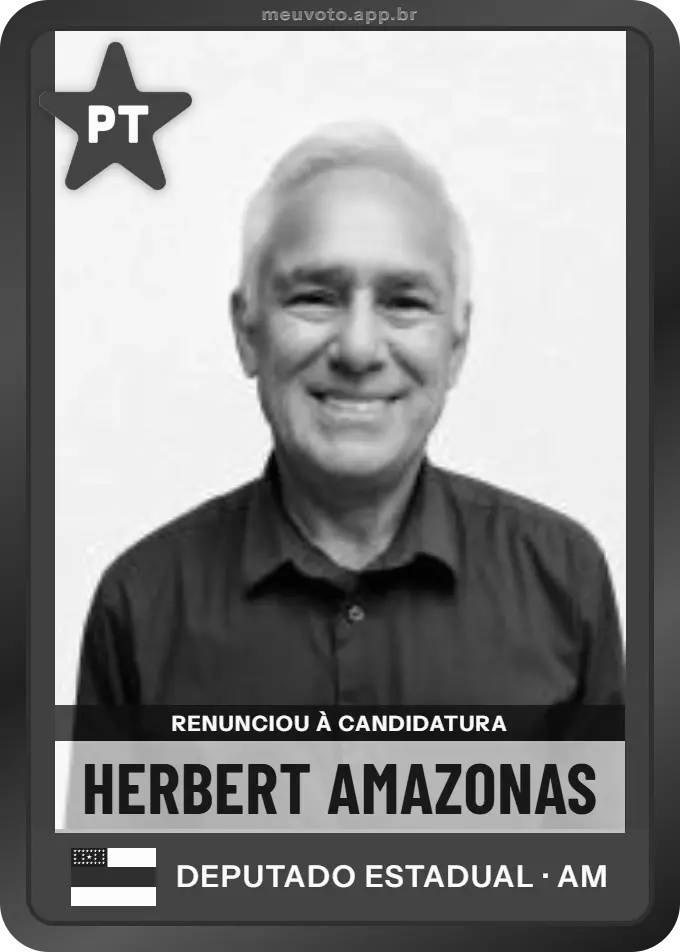 Carta de Herbert Amazonas, PT. Renunciou à candidatura e não vai à urna.