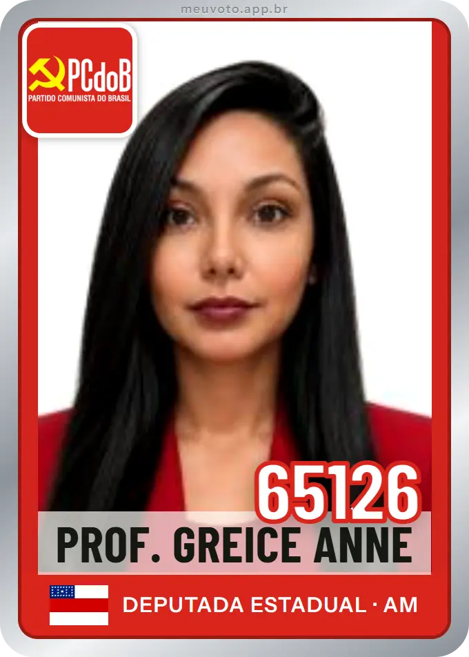 Carta de Prof. Greice Anne, número 65126, PCdoB