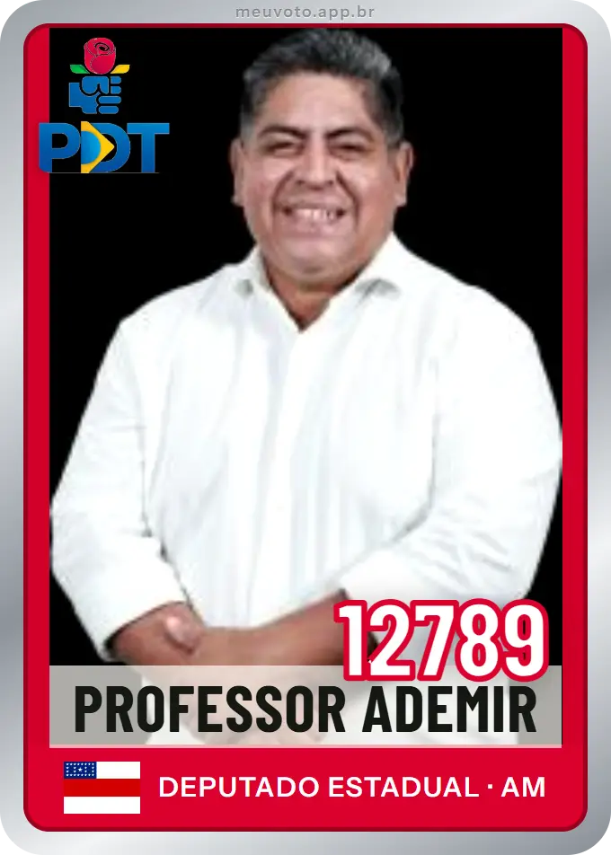 Carta de Professor Ademir, número 12789, PDT