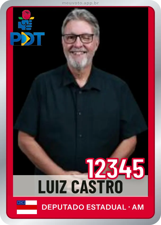 Carta de Luiz Castro, número 12345, PDT