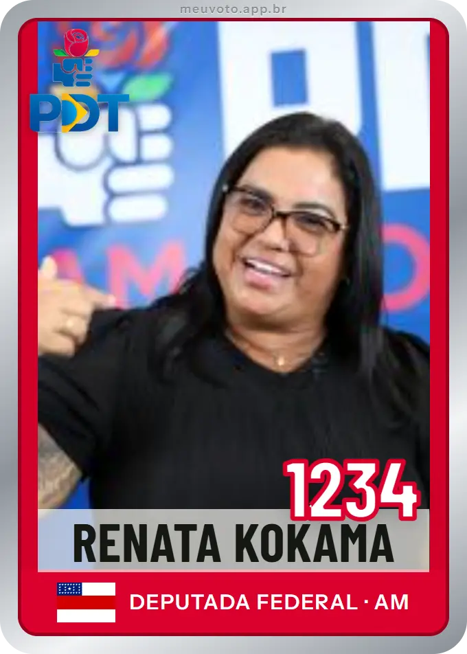 Carta de Renata Kokama, número 1234, PDT