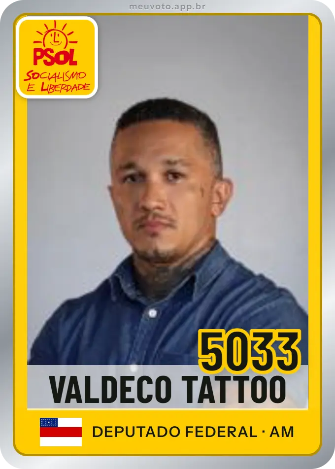 Carta de Valdeco Tattoo, número 5033, PSOL