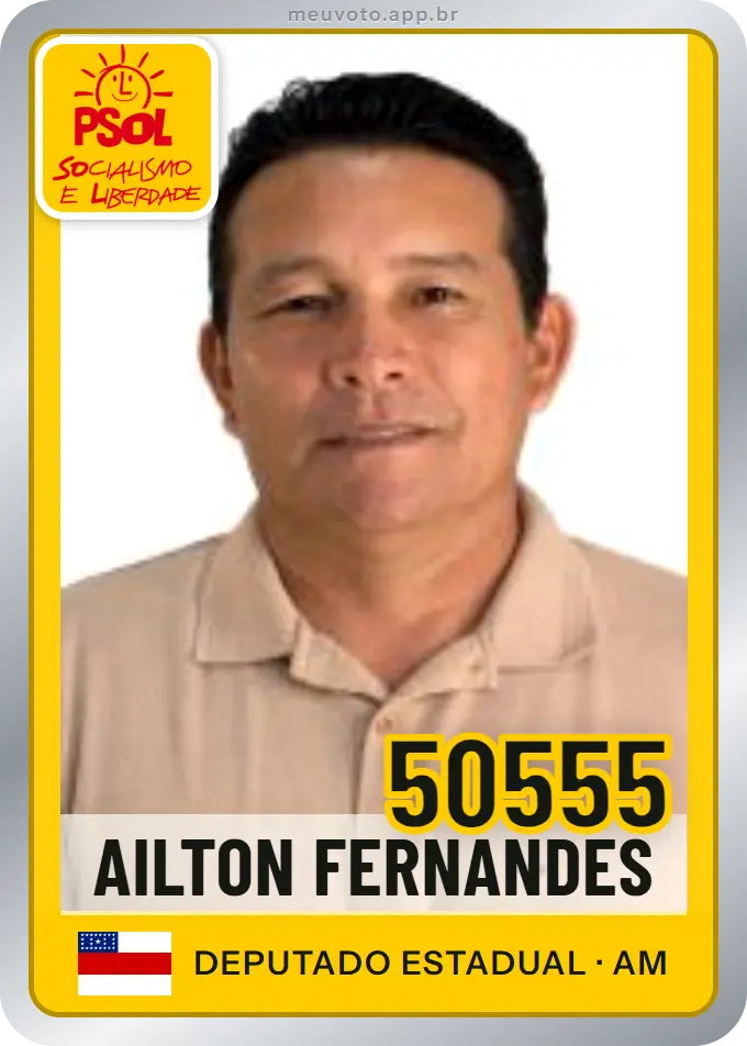 Carta de Ailton Fernandes, número 50555, PSOL