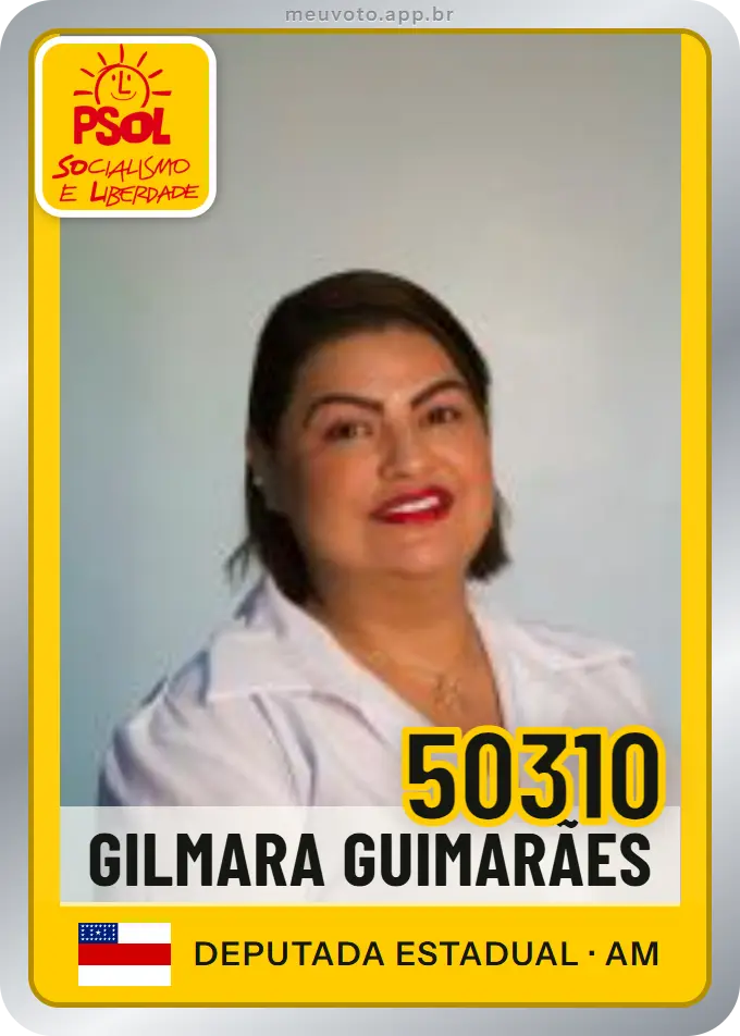 Carta de Gilmara Guimarães, número 50310, PSOL