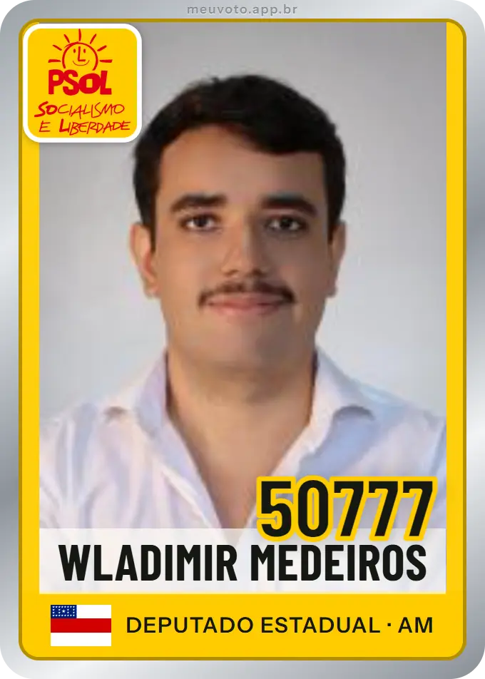 Carta de Wladimir Medeiros, número 50777, PSOL