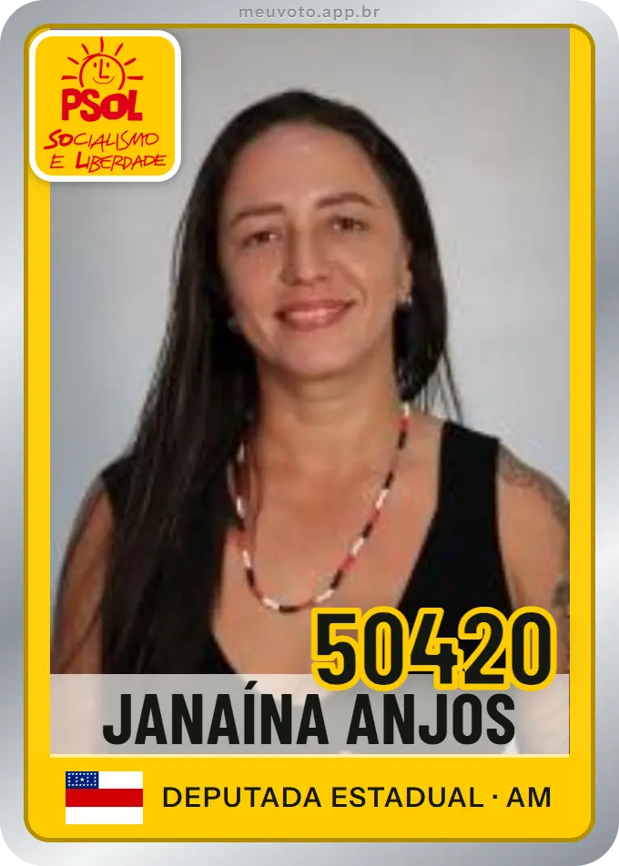 Carta de Janaína Anjos, número 50420, PSOL