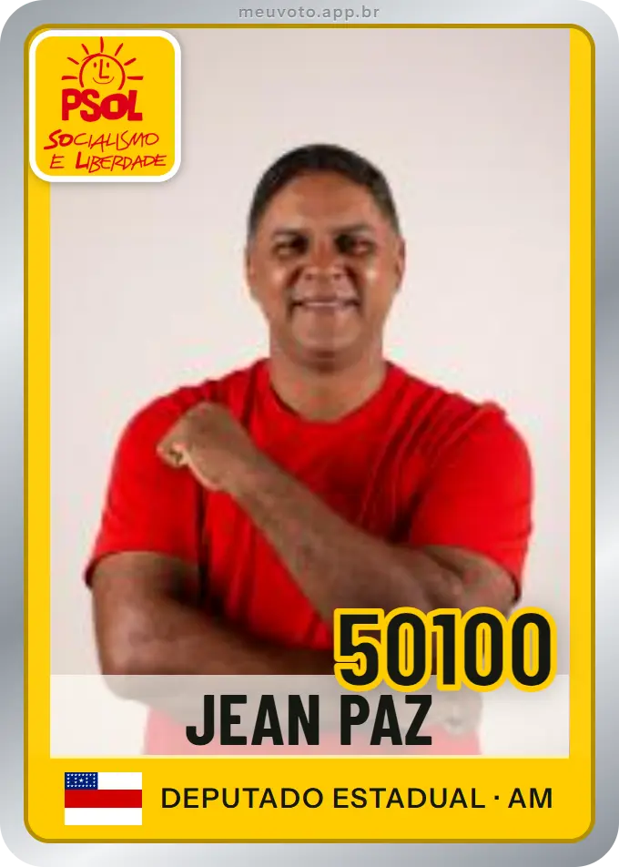 Carta de Jean Paz, número 50100, PSOL