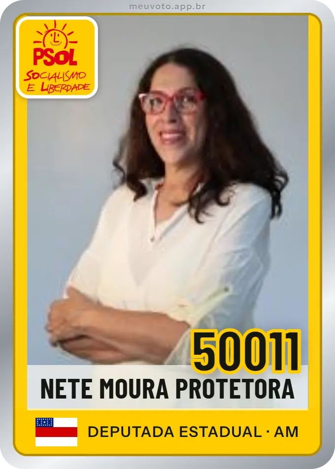 Carta de Nete Moura Protetora, número 50011, PSOL