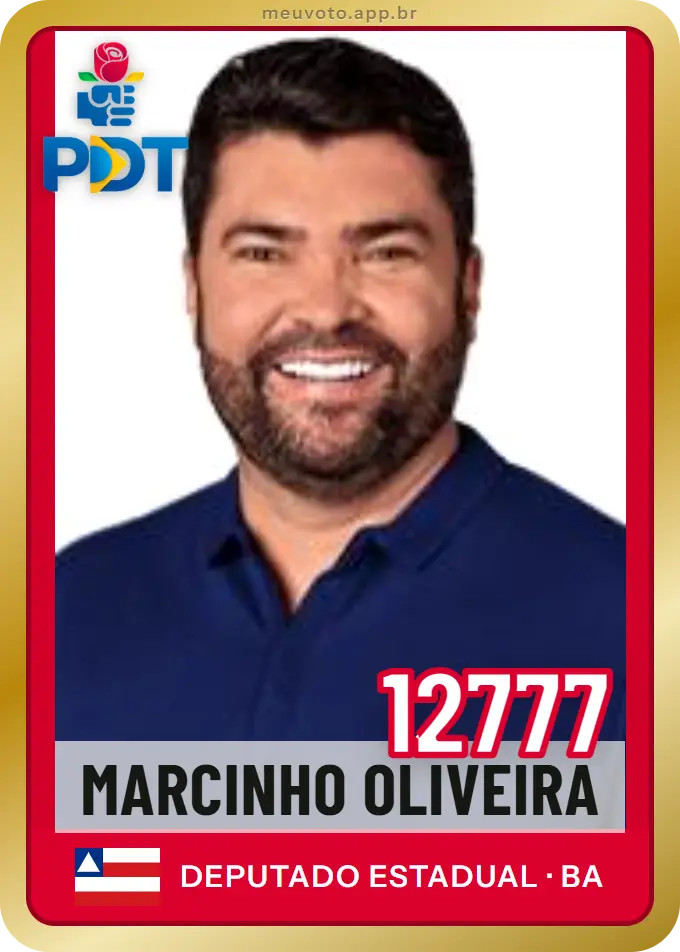 Carta de Marcinho Oliveira, número 12777, PDT