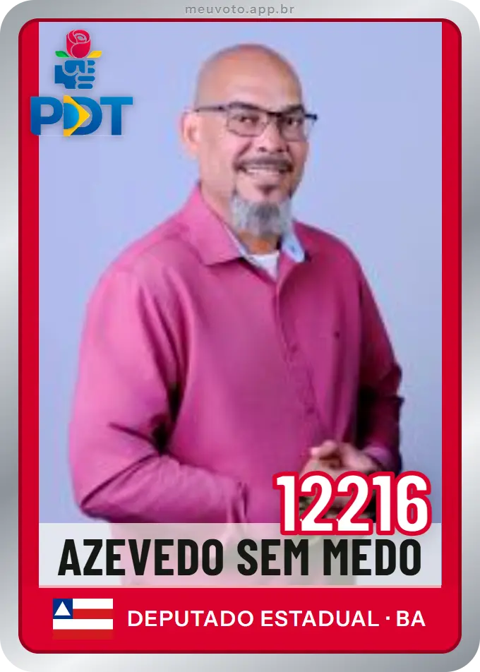 Carta de Azevedo Sem Medo, número 12216, PDT