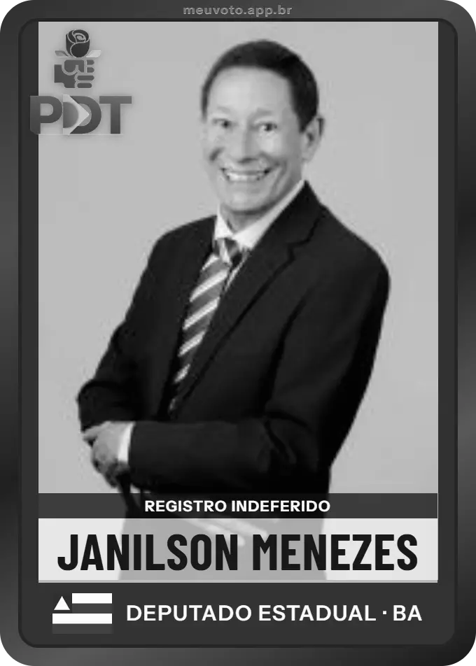 Carta de Janilson Menezes, PDT. Teve o registro indeferido pelo TSE e não vai à urna.