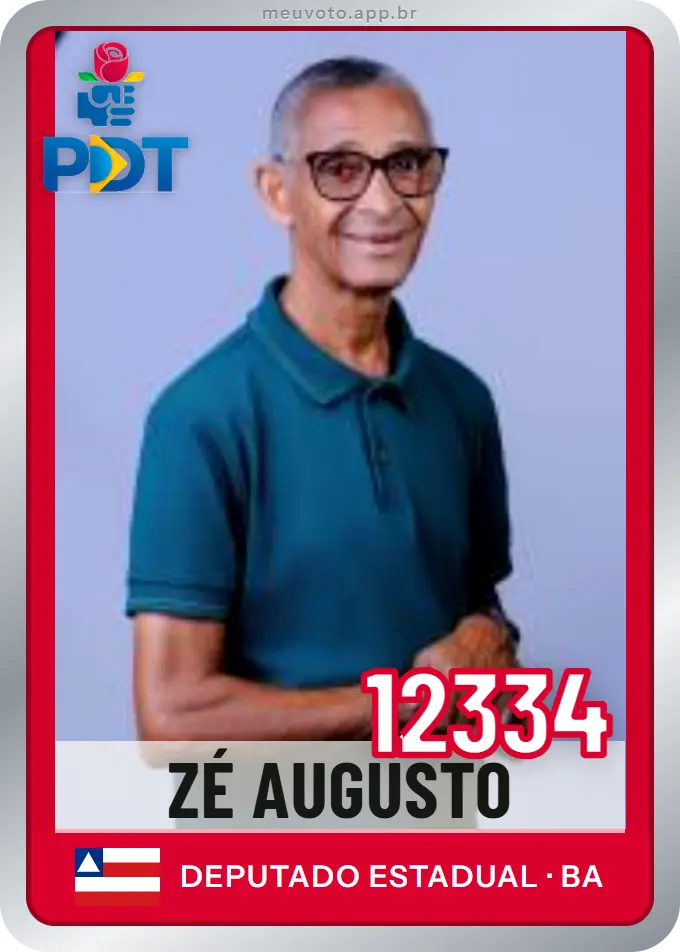 Carta de Zé Augusto, número 12334, PDT