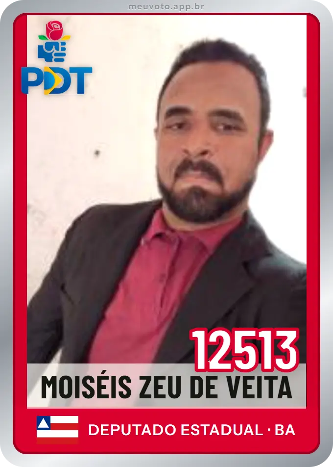 Carta de Moiséis Zeu de Veita, número 12513, PDT
