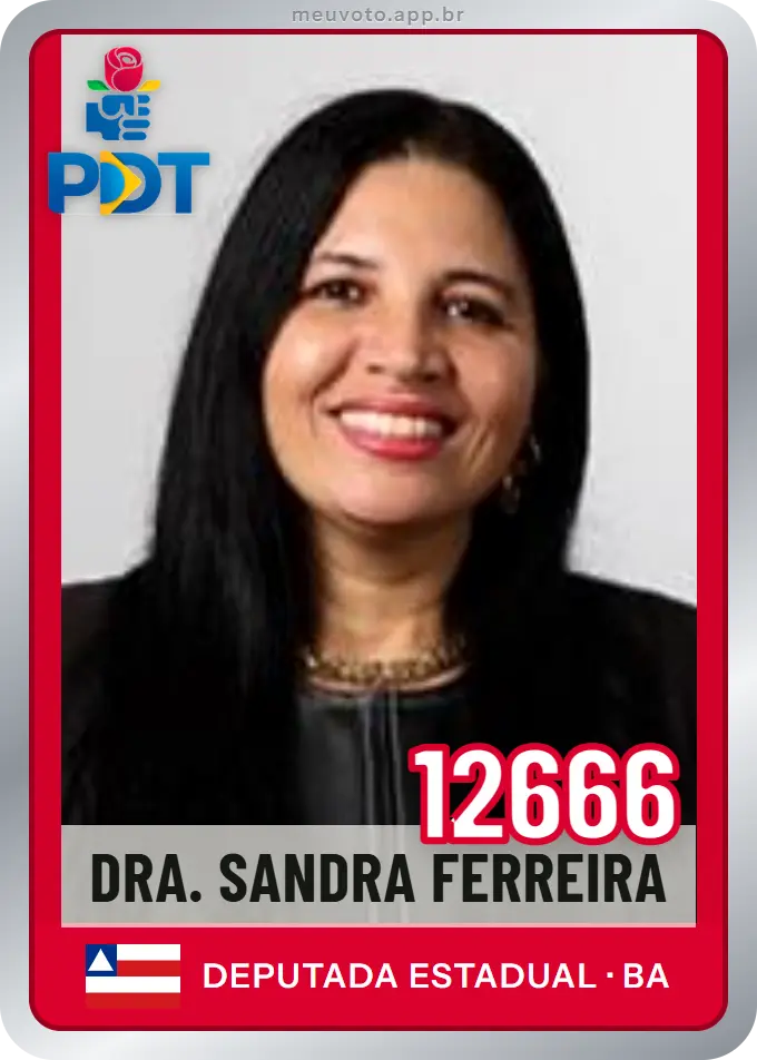 Carta de Dra. Sandra Ferreira, número 12666, PDT