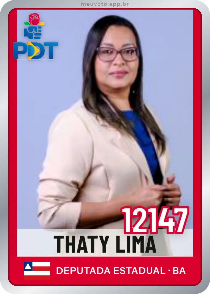 Carta de Thaty Lima, número 12147, PDT