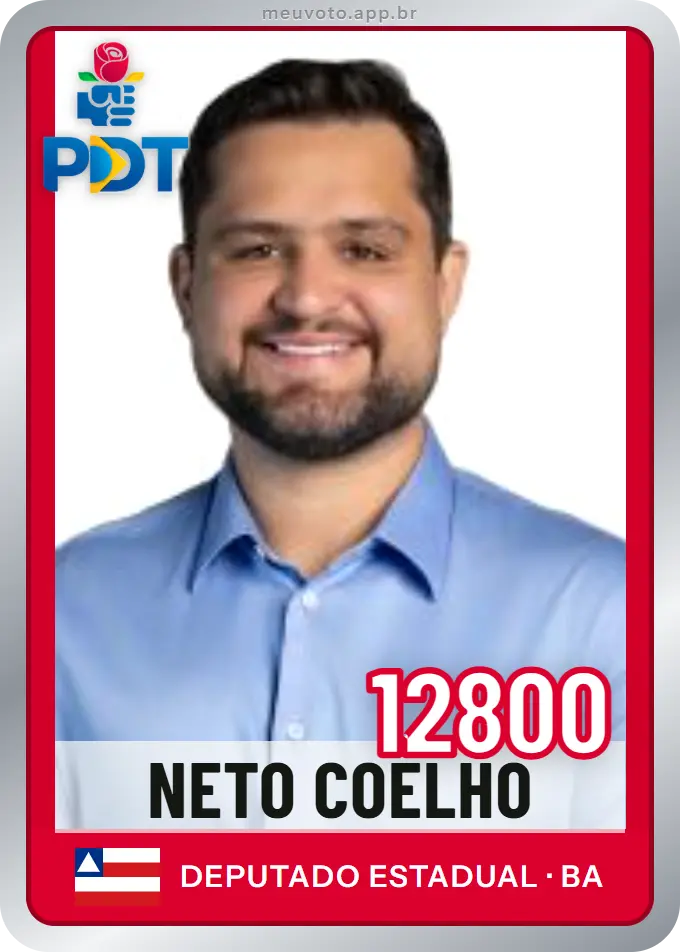 Carta de Neto Coelho, número 12800, PDT