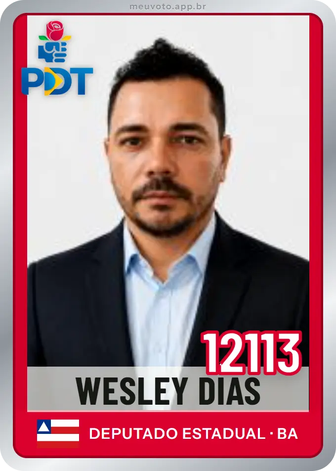 Carta de Wesley Dias, número 12113, PDT