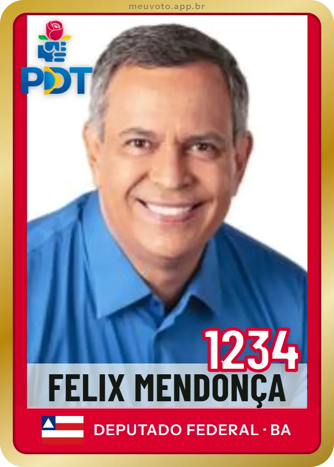Carta de Felix Mendonça, número 1234, PDT