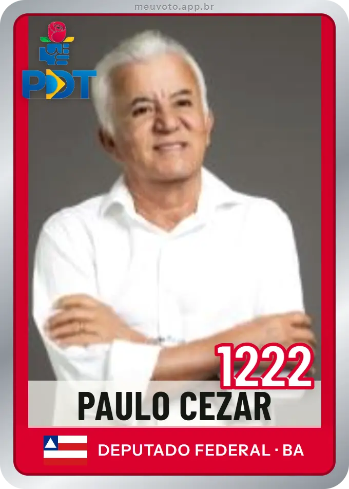 Carta de Paulo Cezar, número 1222, PDT