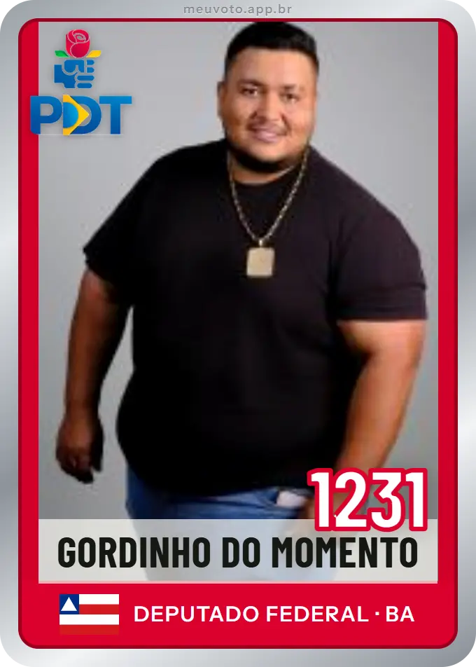 Carta de Gordinho do Momento, número 1231, PDT
