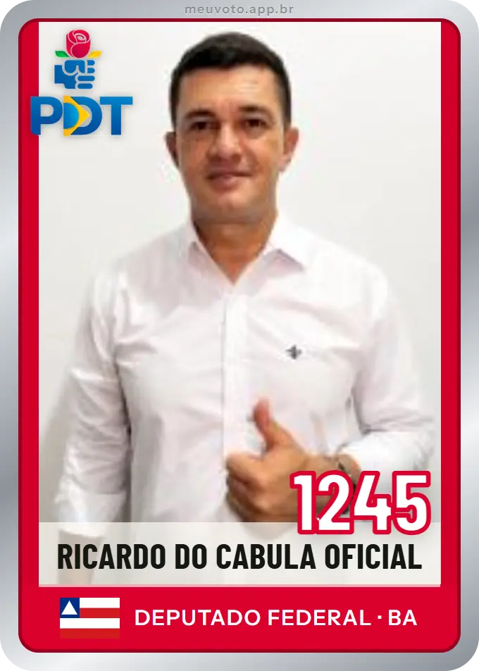 Carta de Ricardo do Cabula Oficial, número 1245, PDT