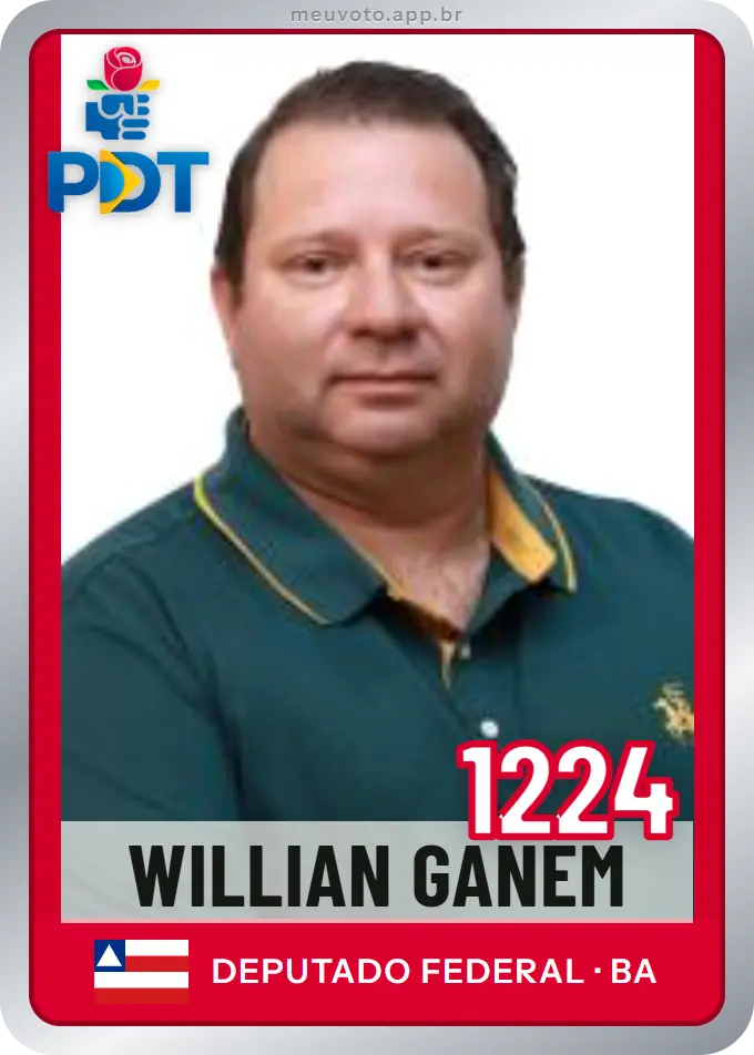 Carta de Willian Ganem, número 1224, PDT