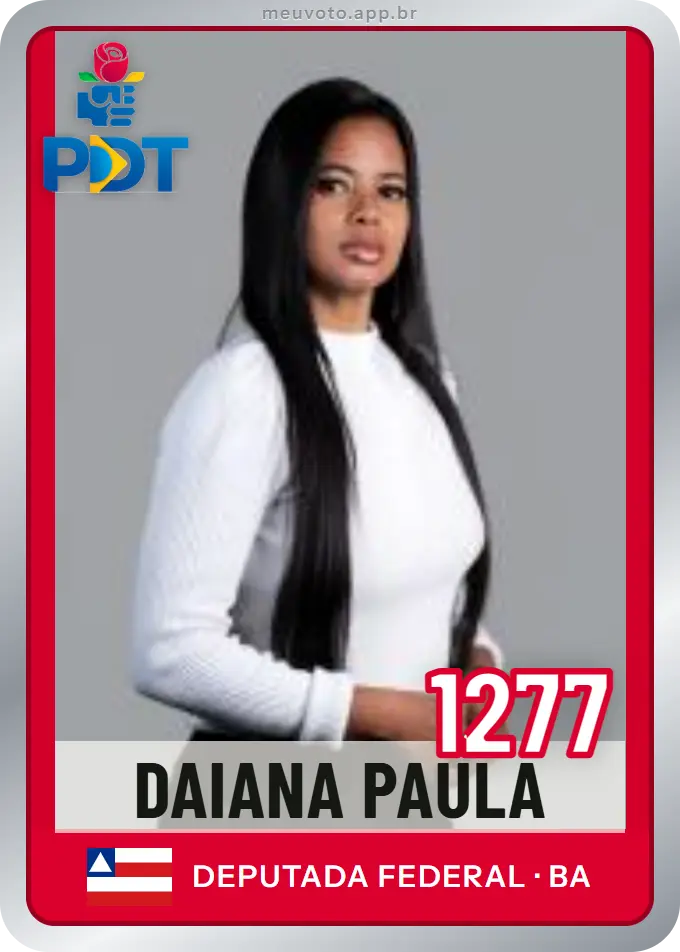 Carta de Daiana Paula, número 1277, PDT