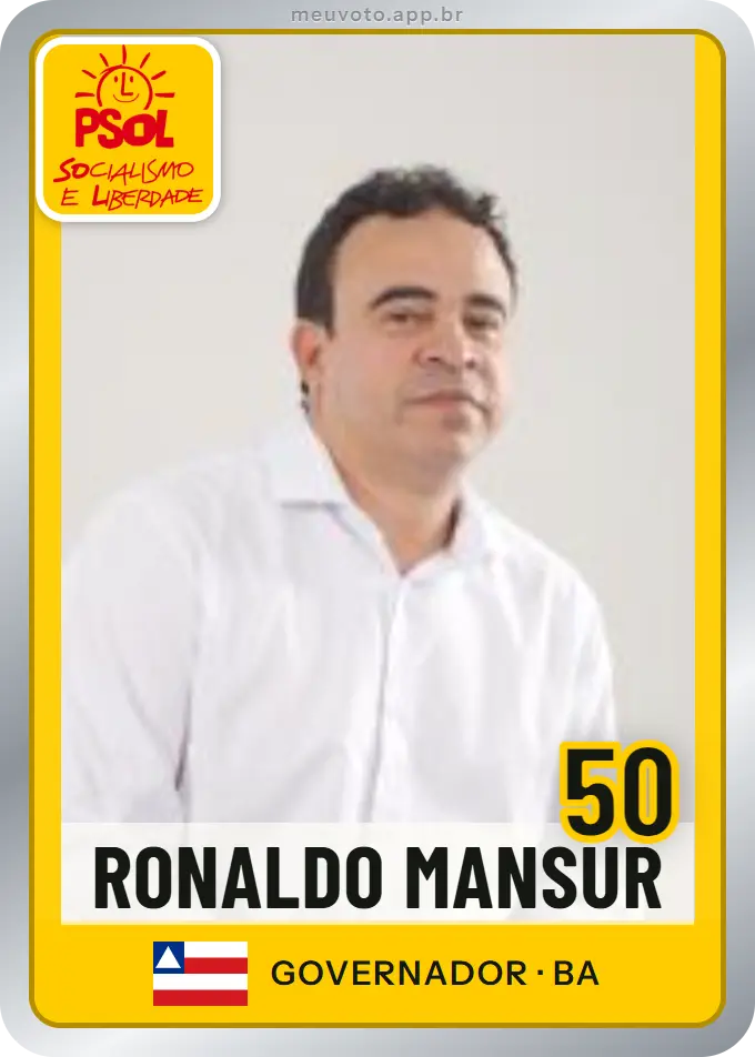 Carta de Ronaldo Mansur, número 50, PSOL