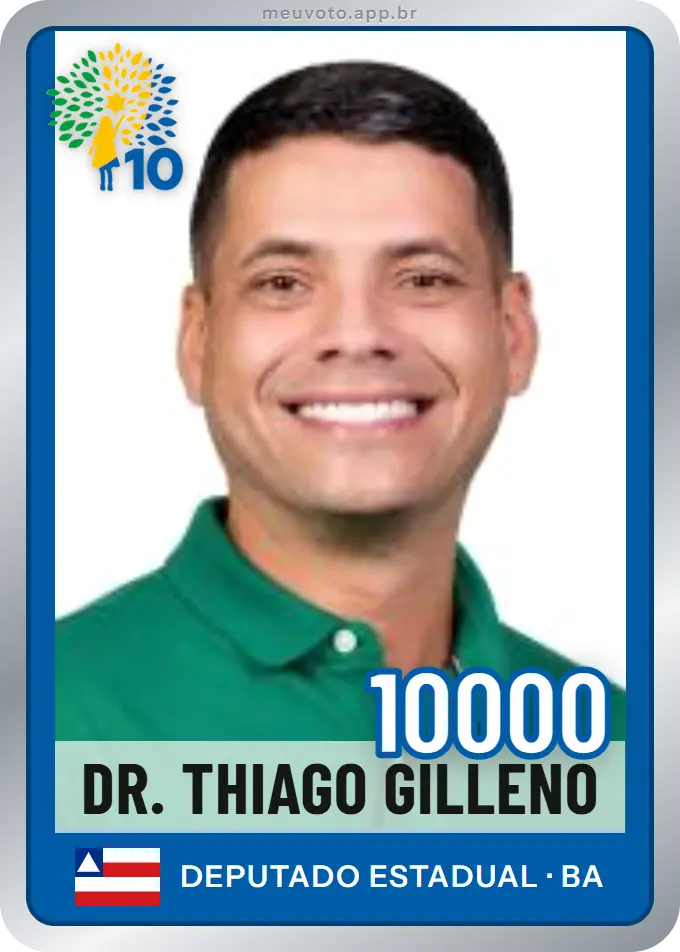 Carta de Dr. Thiago Gilleno, número 10000, Republicanos