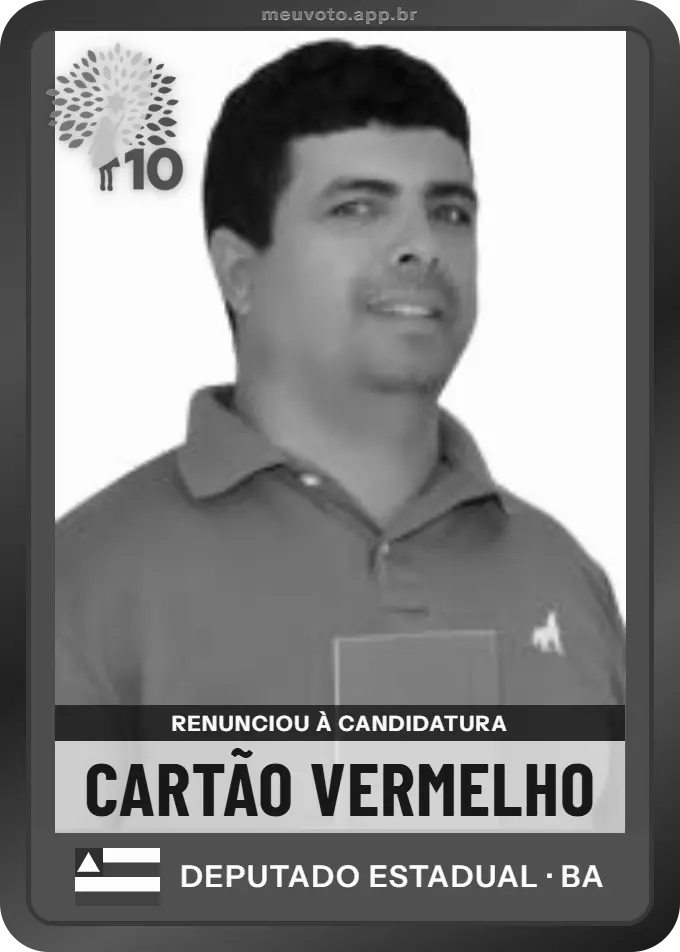 Carta de Cartão Vermelho, Republicanos. Renunciou à candidatura e não vai à urna.