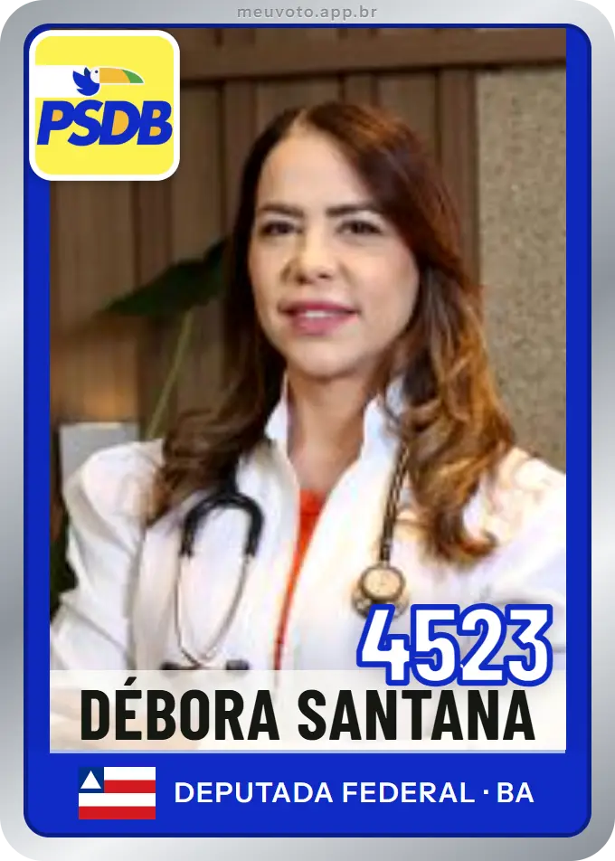 Carta de Débora Santana, número 4523, PSDB